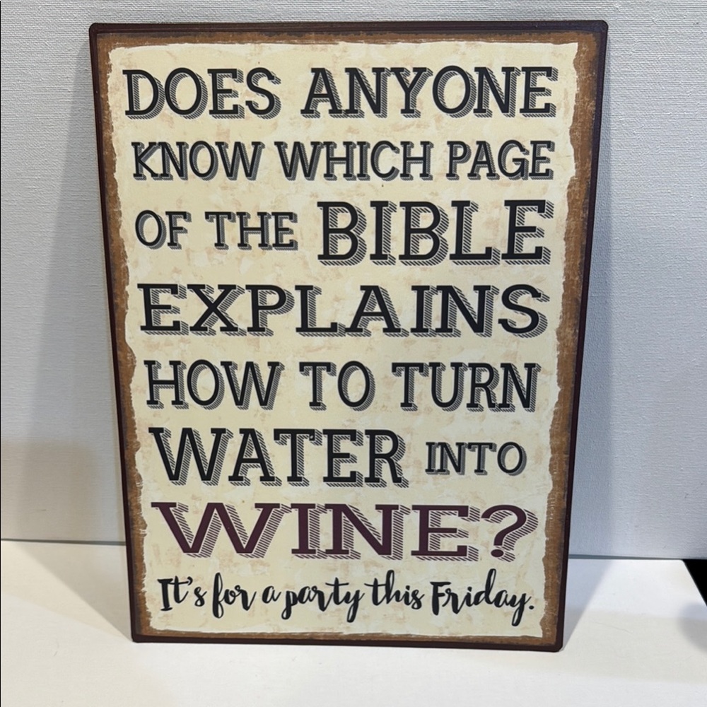 Metal Wine Art Sign